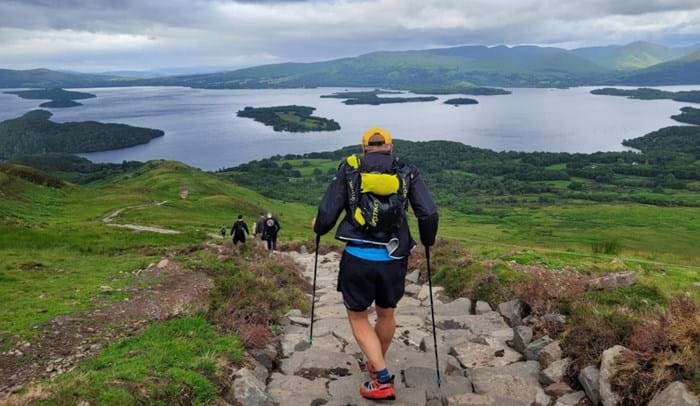 Bob Yates running towards coast