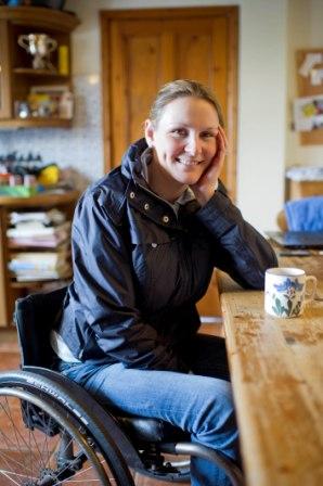 Claire injured eventer robotic suit london marathon 2